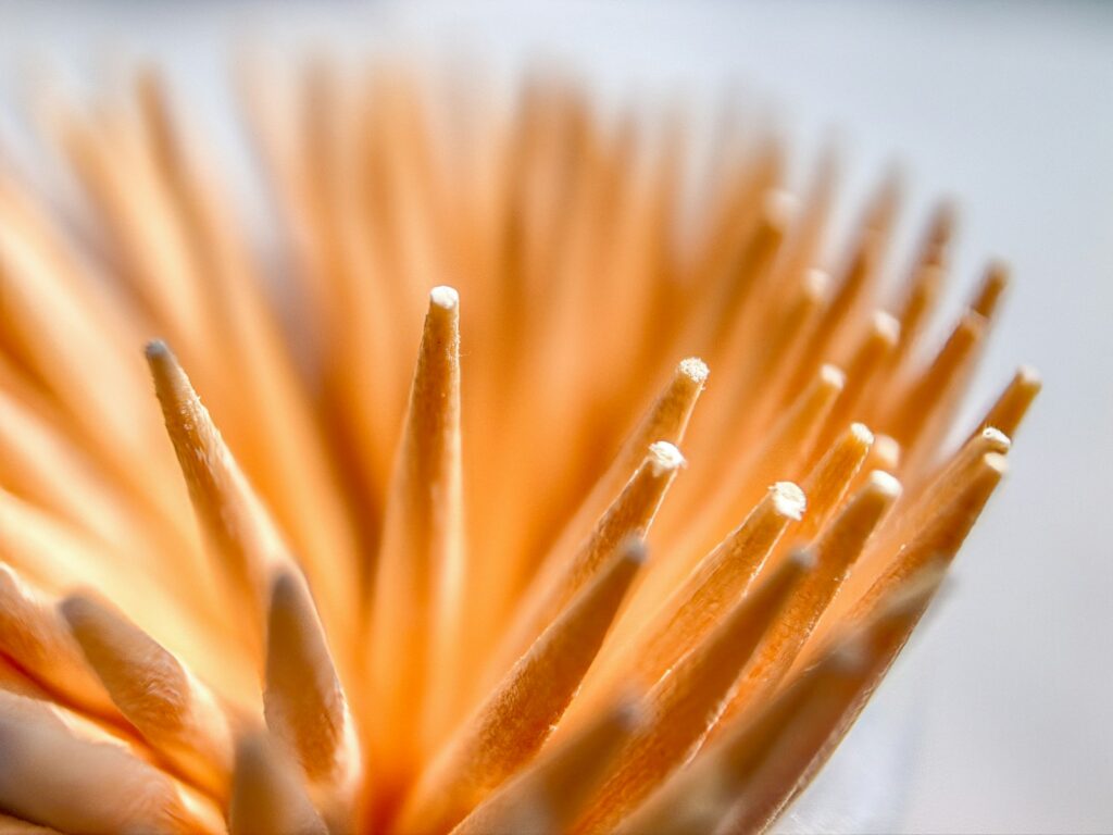 A close up of a bunch of tooth brushes