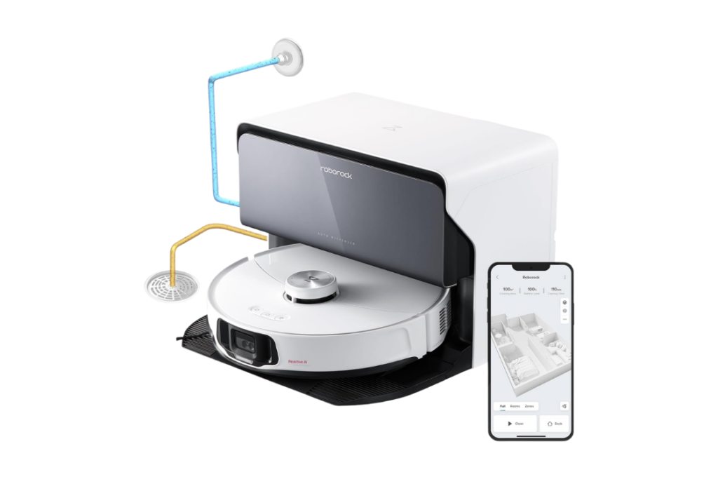 Roborock S8 MaxV Ultra robot vacuum and sonic mop with self-cleaning dock