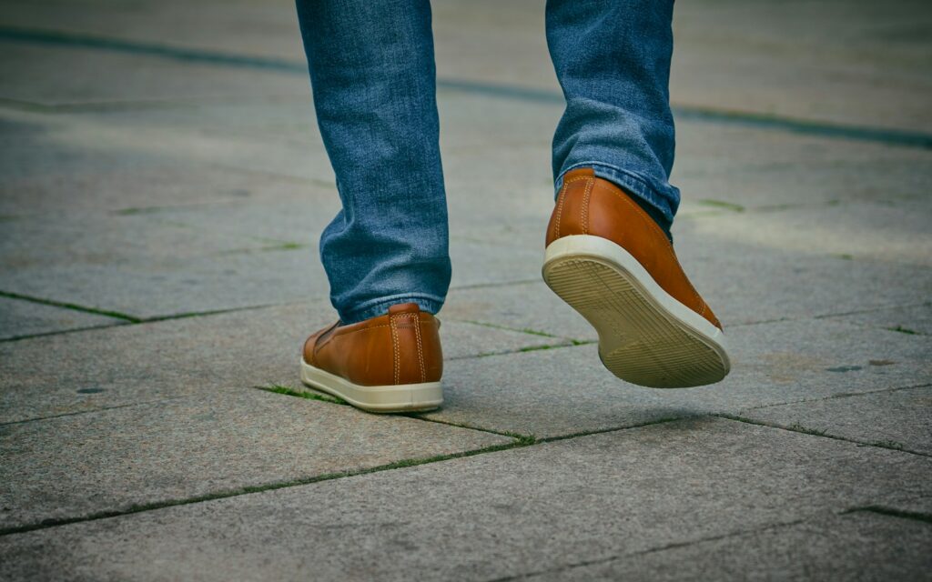 pair of brown shoe