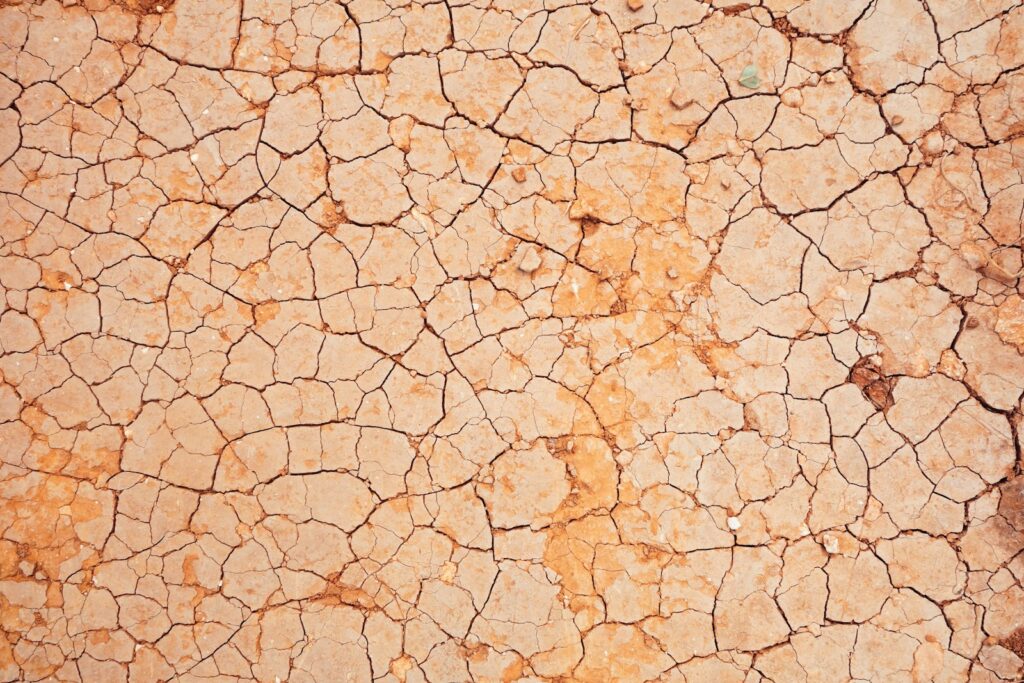 a crack in the ground that looks like it has been cracked
