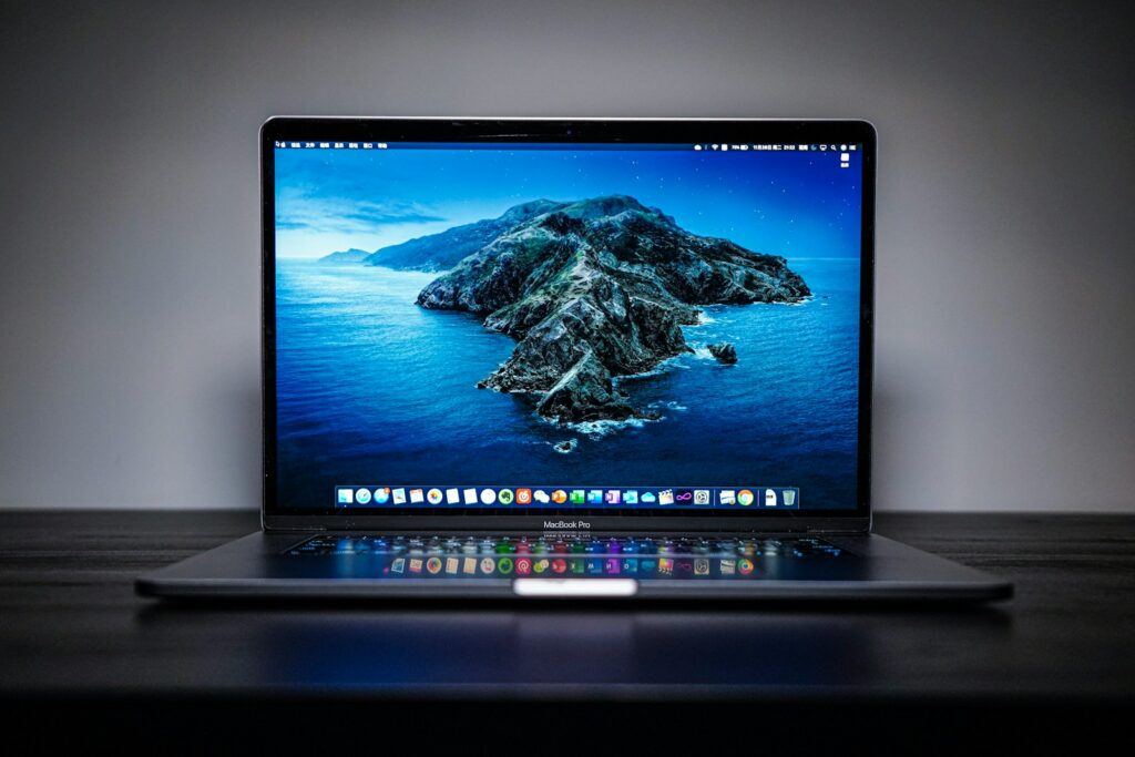 black and gray laptop computer