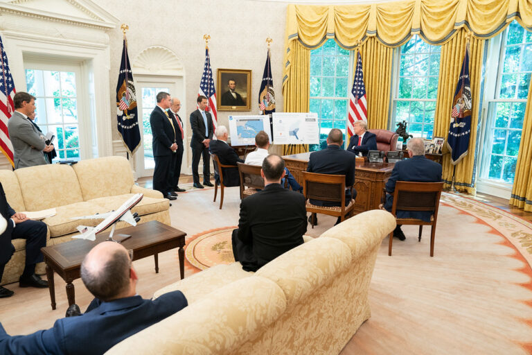 Trump with other leaders in the Oval Office