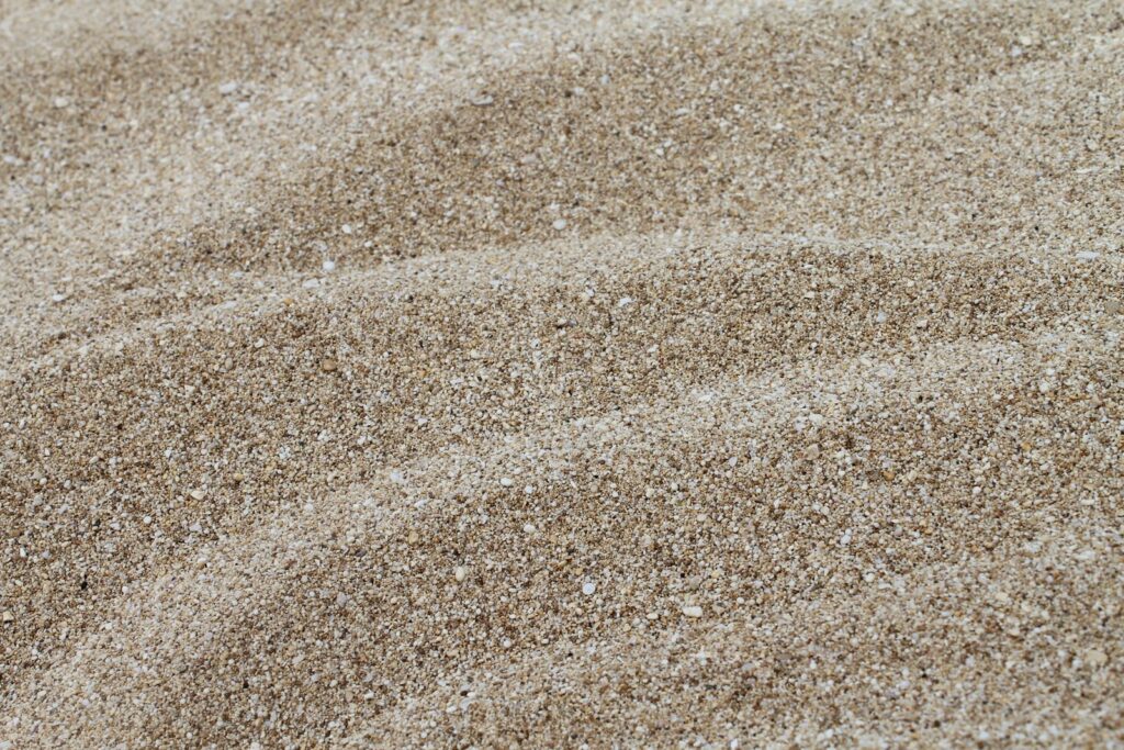 Close-up of sand, used for cleaning in the Regency era