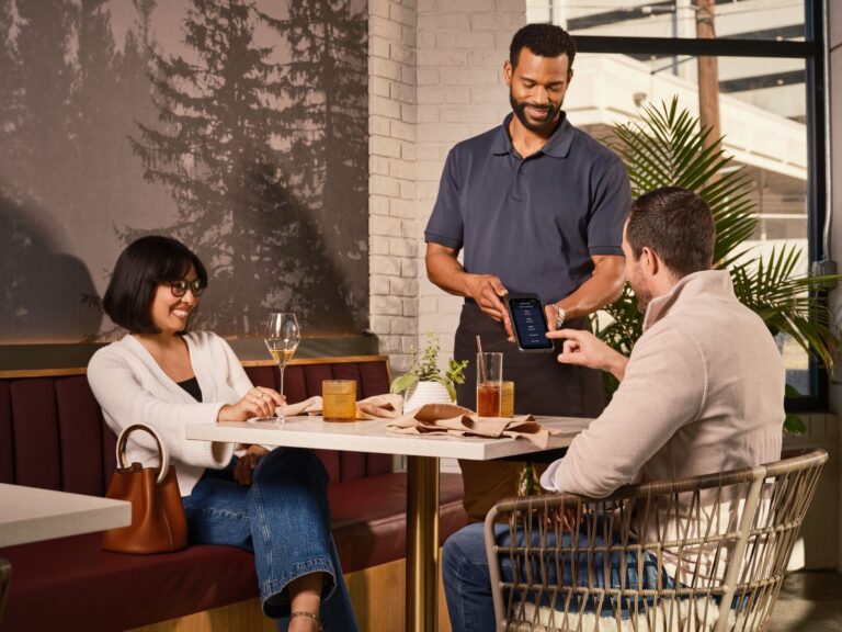 Casual dining with a digital payment system, enhancing guest experience and modern restaurant management.