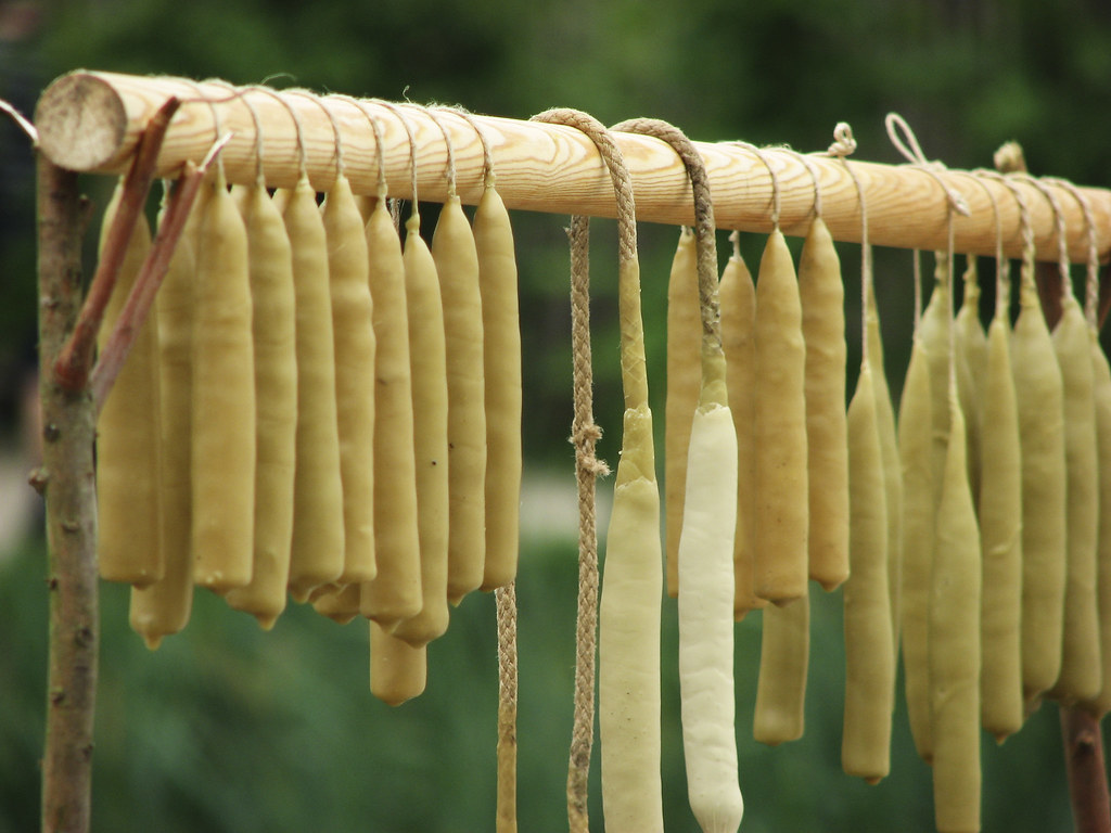 Hanging beeswax candles used for lighting in the Regency era