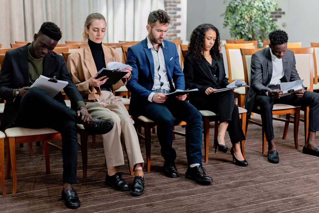 Job applications waiting for interview