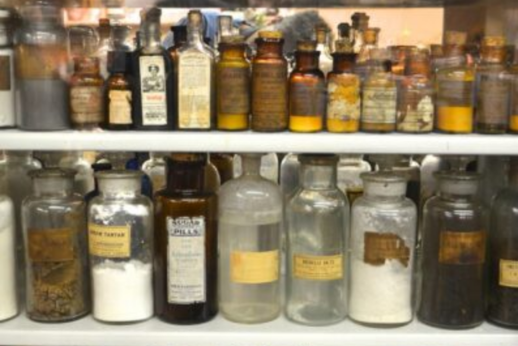 Antique medicine bottles