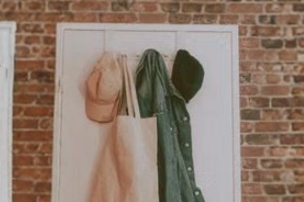 Door hook organizer with caps, bags, jacket