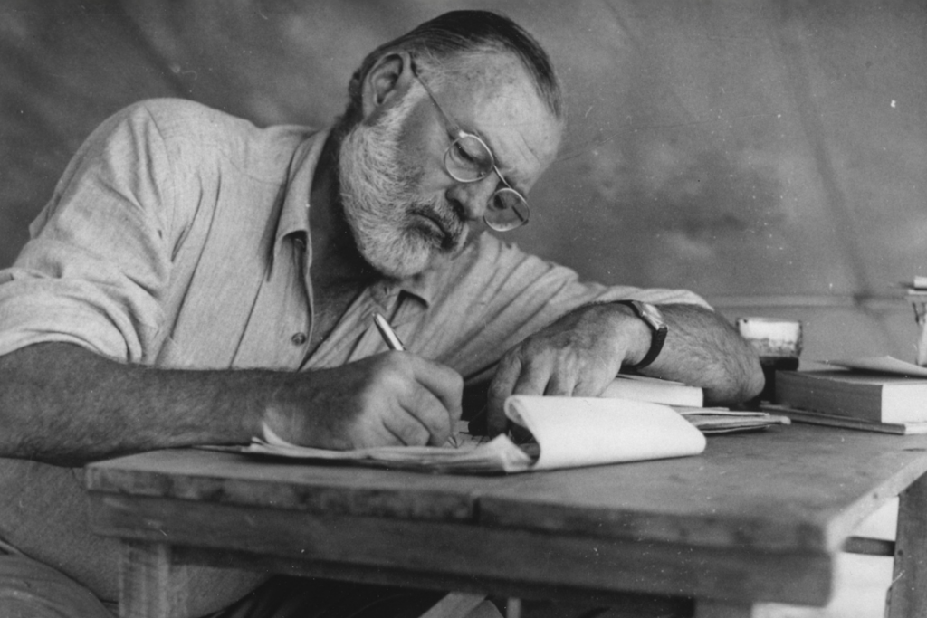 Ernest Hemingway writing routine