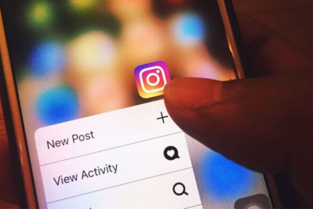 Instagram new post on smartphone