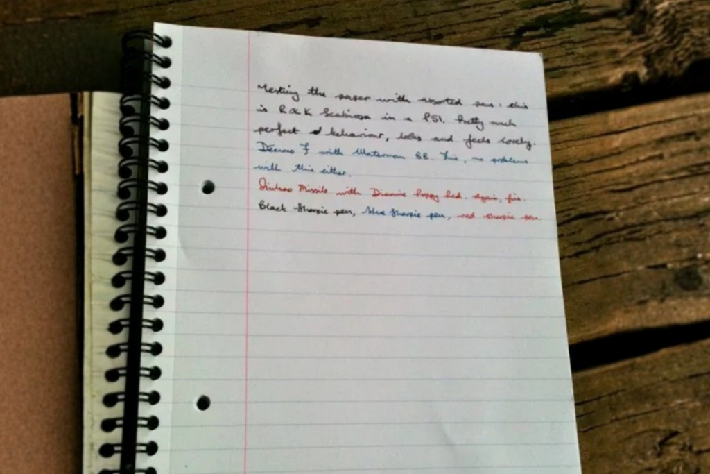 Margins in Notebook with handwritten notes