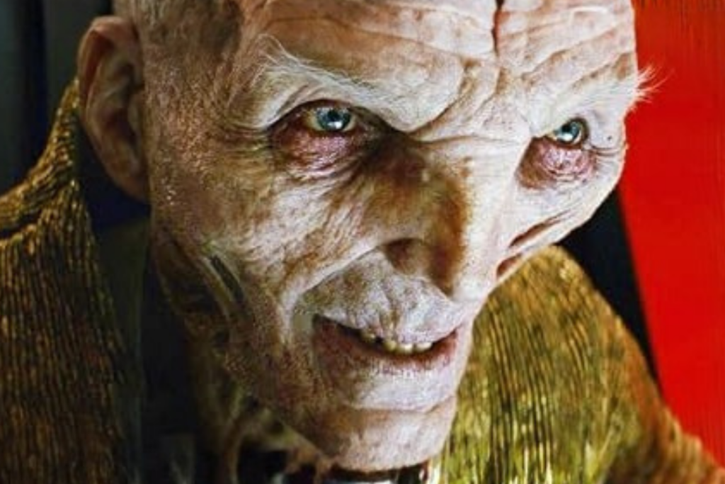 Supreme Leader Snoke in the Star Wars sequel trilogy