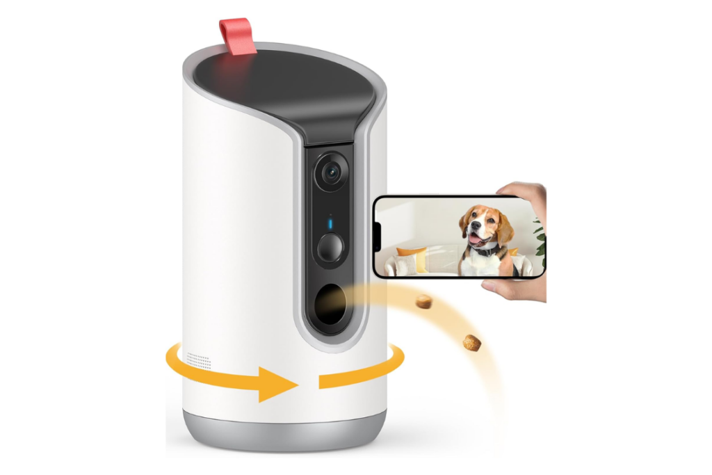 TKENPRO 2K Pet Camera Treat Dispenser