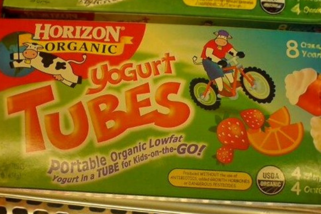 Yogurt Tubes at grocery