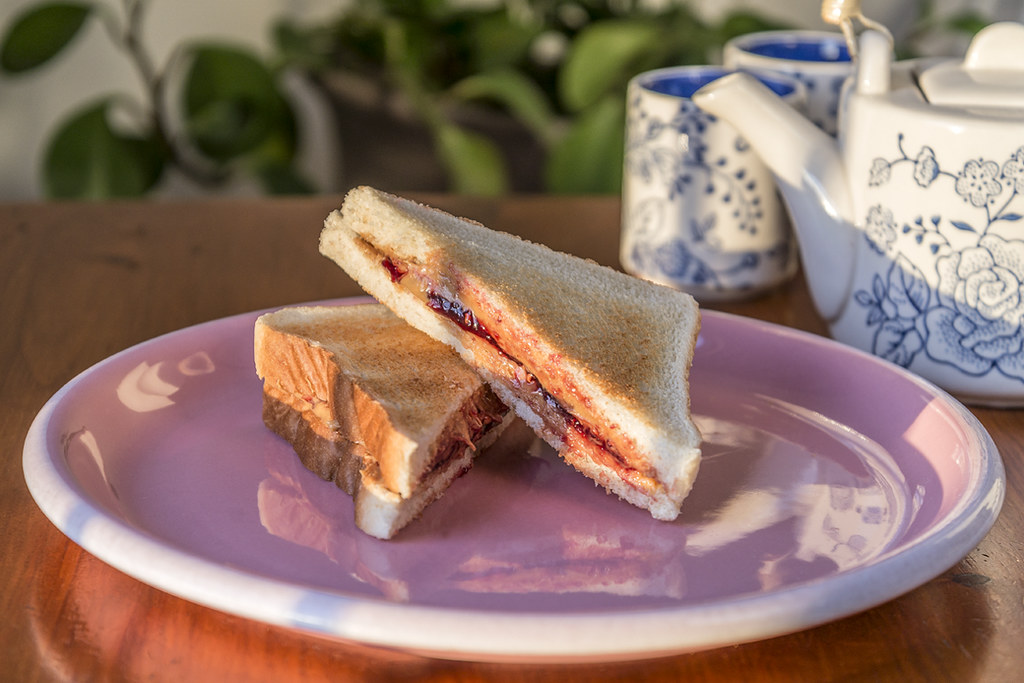 Peanut butter and jelly sandwich