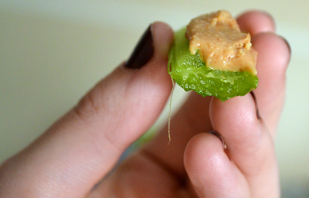 Celery Stick with Homemade Peanut Butter