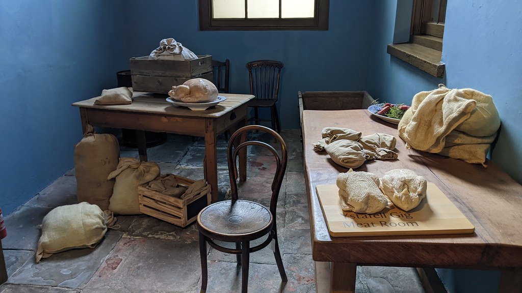 Tredegar House below stairs meat larder
