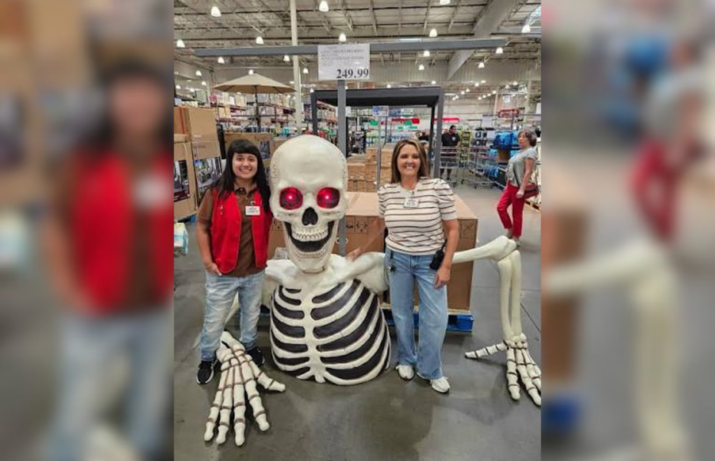 costco skeleton with people