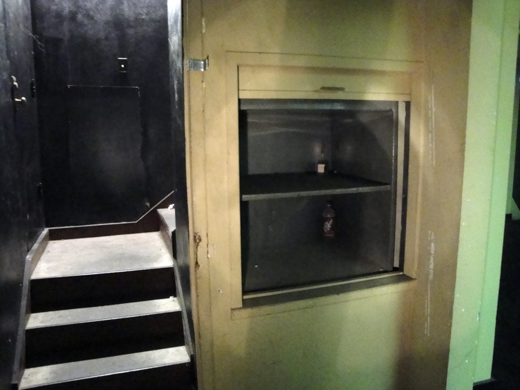 Old-fashioned dumbwaiter or small service elevator