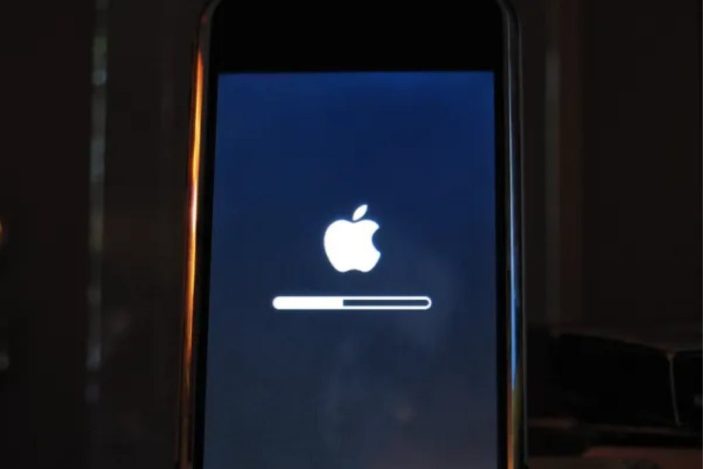 iPhone software update on smartphone