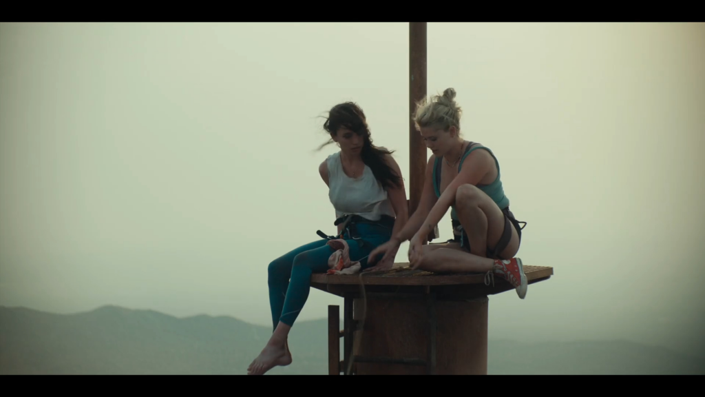 Fall survival thriller tower movie scene