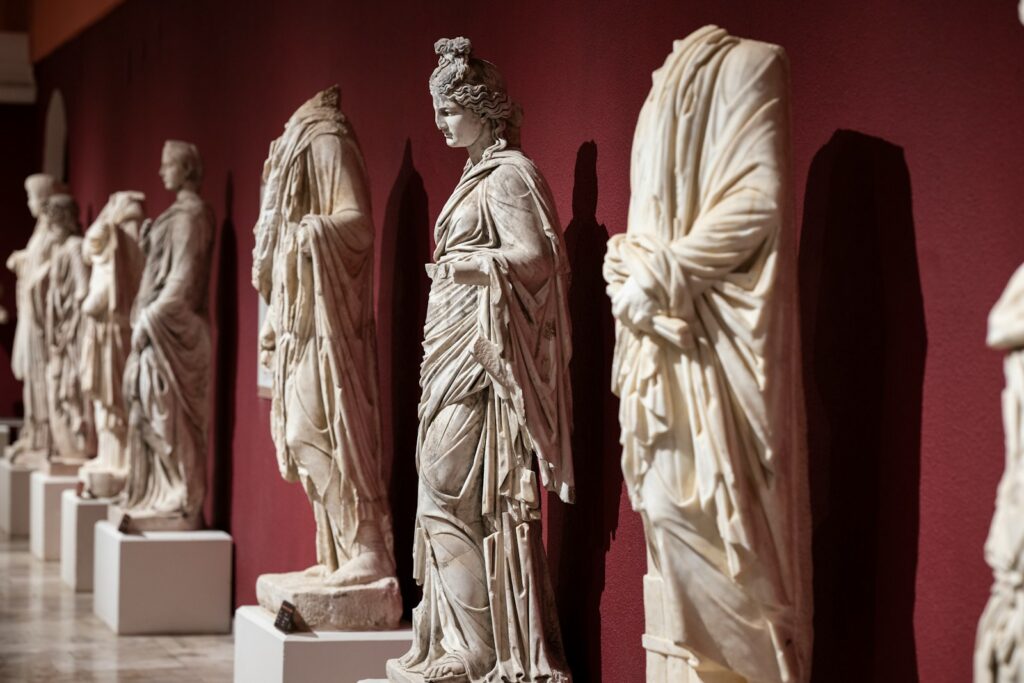 Statues of Olympian Gods from Ancient Greece