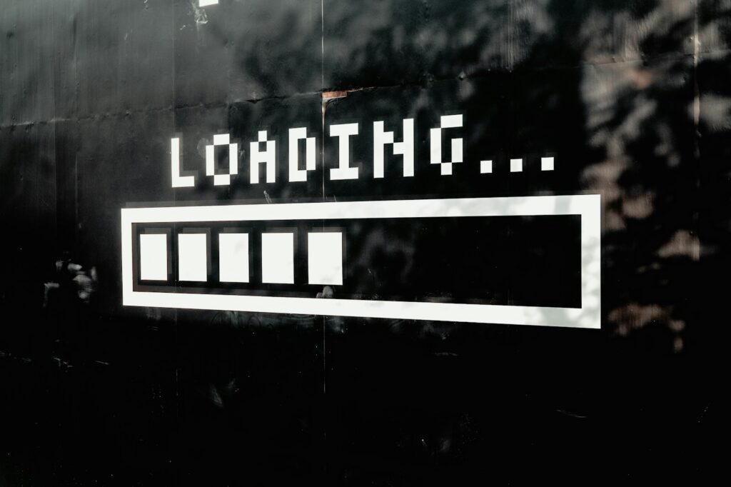Slow loading/buffering concept