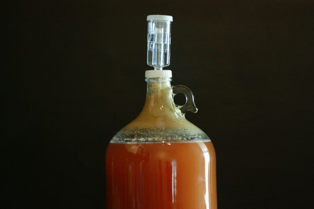 clear glass bottle