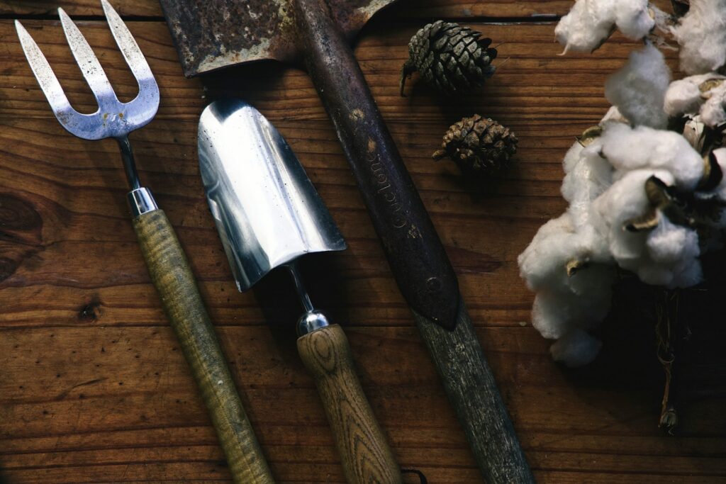 black and silver hand tools