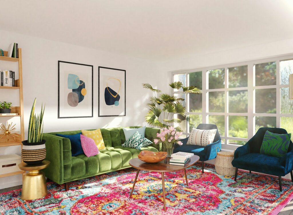 colorful living room