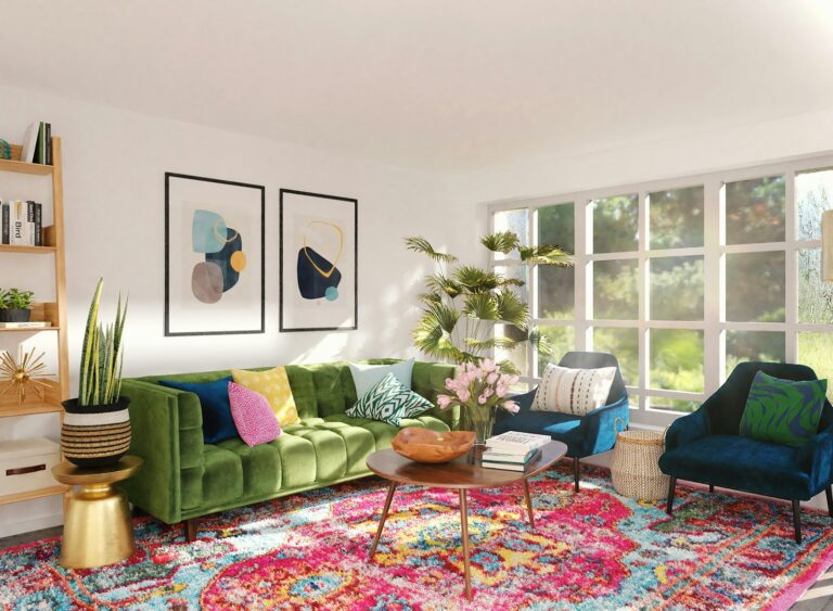 colorful living room