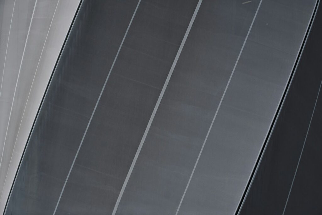white and blue striped textile