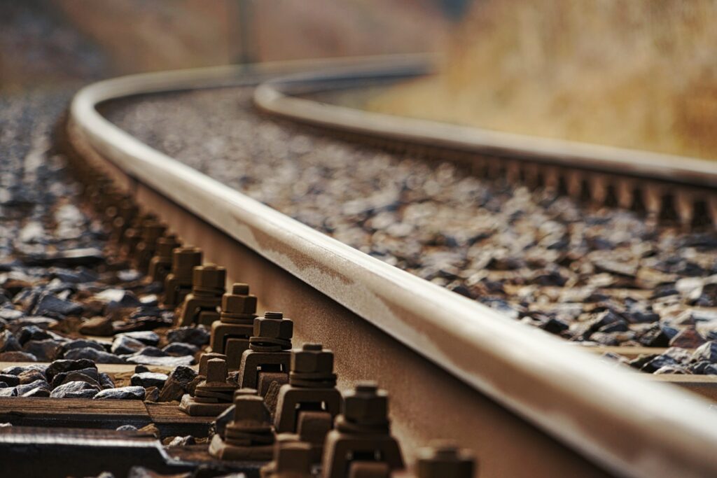 closeup of railroad